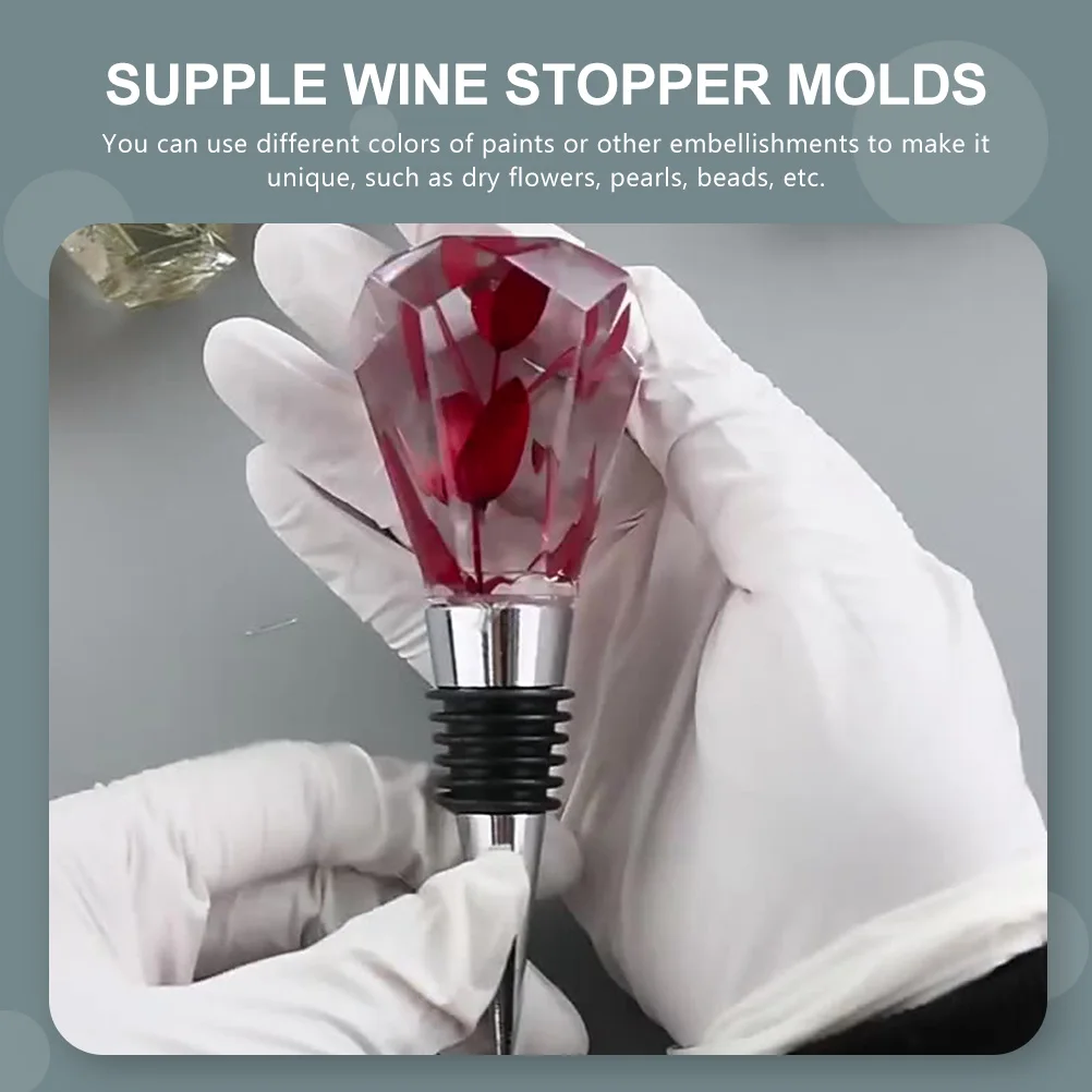 

1 комплект, силиконовая форма для пробки для вина, аксессуары «сделай сам», мягкие формы для изготовления пробок для бутылок, пробки для бутылок