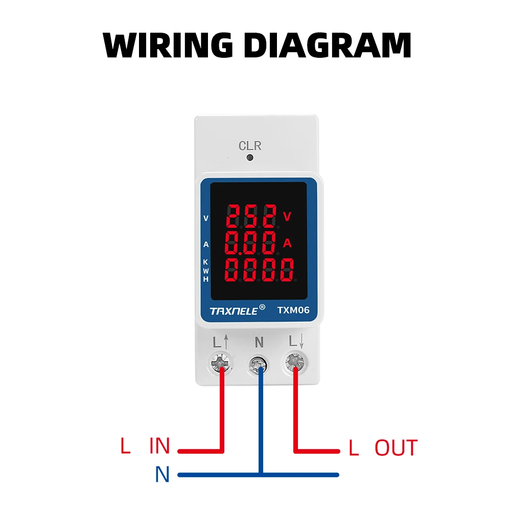 3 in1 AC 110V 220V 100A napięcie prądu miernik zużycia energii elektryczny KWH 99999.9KWH woltomierz amperomierz Din Rail