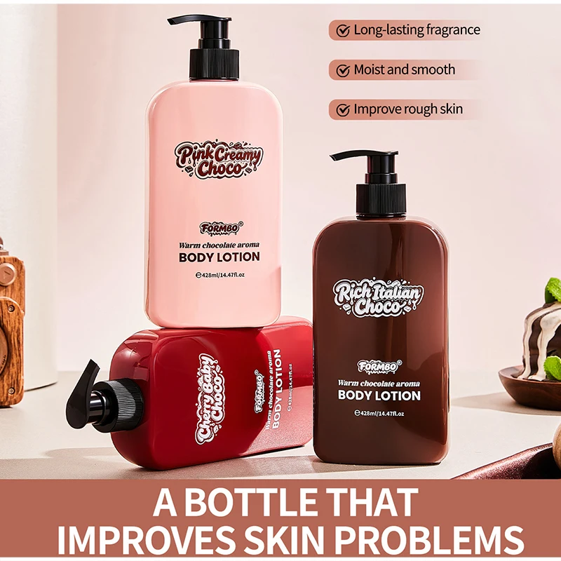 Choco Series Body Lotion 428ml Multiple Fragrance Options Pump Bottle Daily Personal Body Care Liquid For Household Daily Use