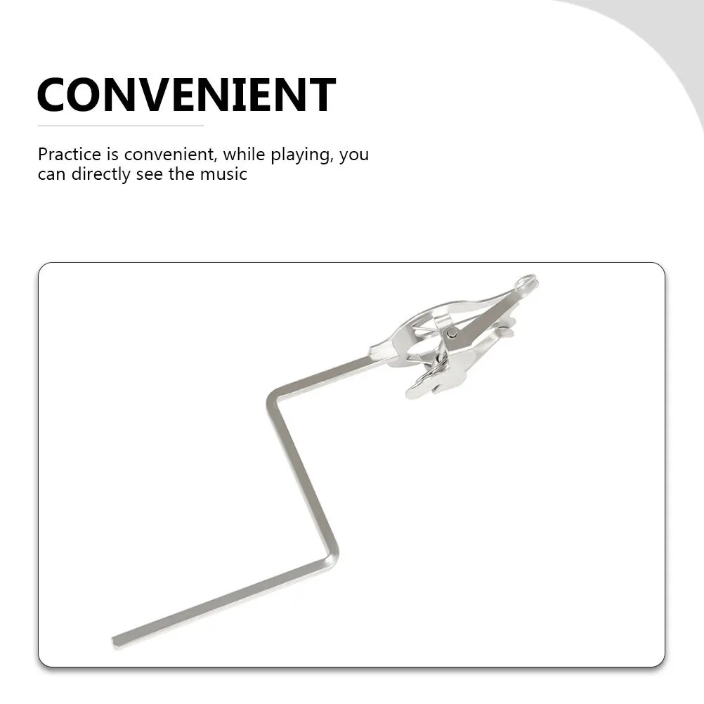 

1Pcs Saxophone Sheet Music Clip Premium Iron Sturdy Clamp-on Holder for Marching and Performance Music Score Accessory