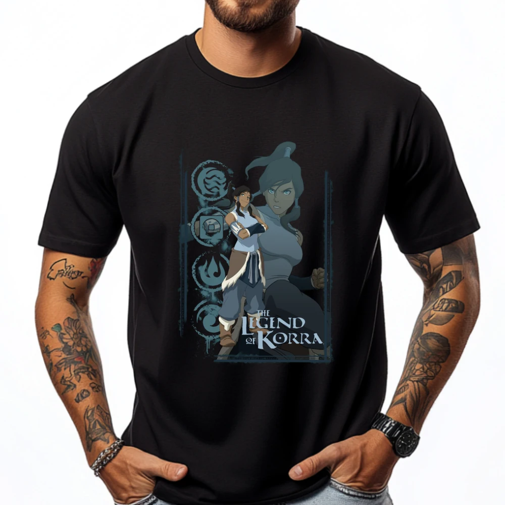 

The Legend Of Korra Element Symbol Collage Portrait 3d Printed T Shirts Graphic T Shirts Letter