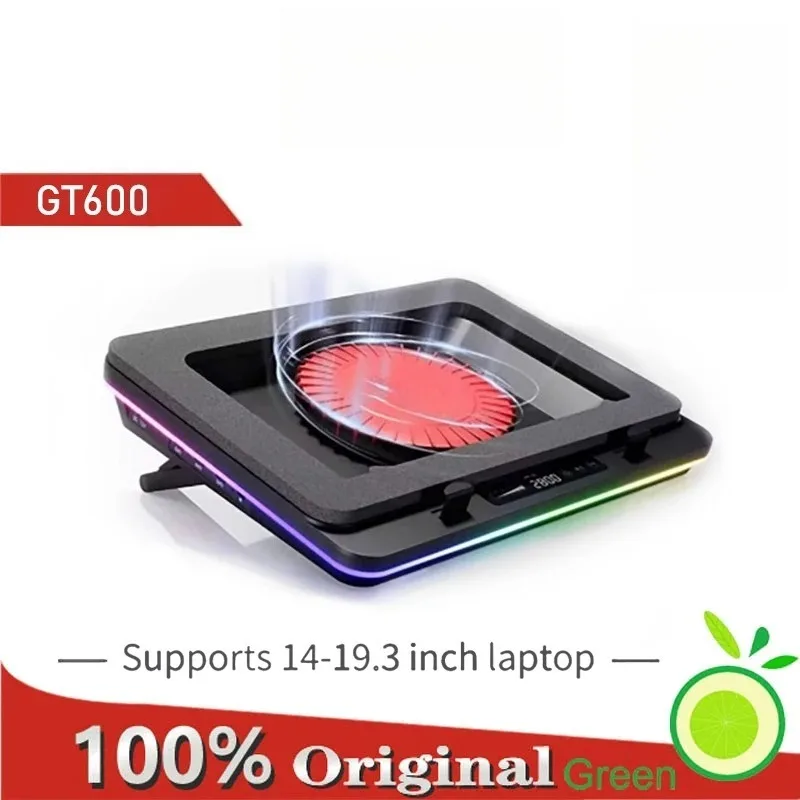 GT600 RGB Turbo Cooling Fan Laptop Cooler Pad 14-19.3 Inch Gaming Notebook Quiet High Airflow