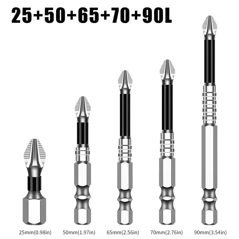 

Magnetic Screwdriver Bit Set Anti-slip Cross Bits Hand Drill High Hardness Electric Screwdriver Bits For Furniture Assembly