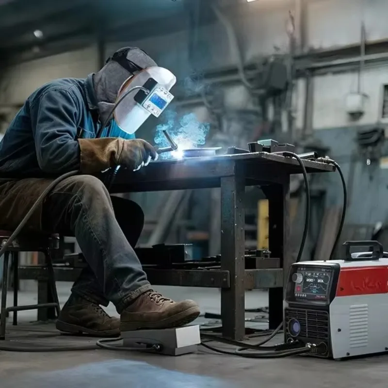 DC LCD 110V 220V 200 Amp Remote Tungsten Argon Arc Welding Aluminum Machine with Foot Pedals