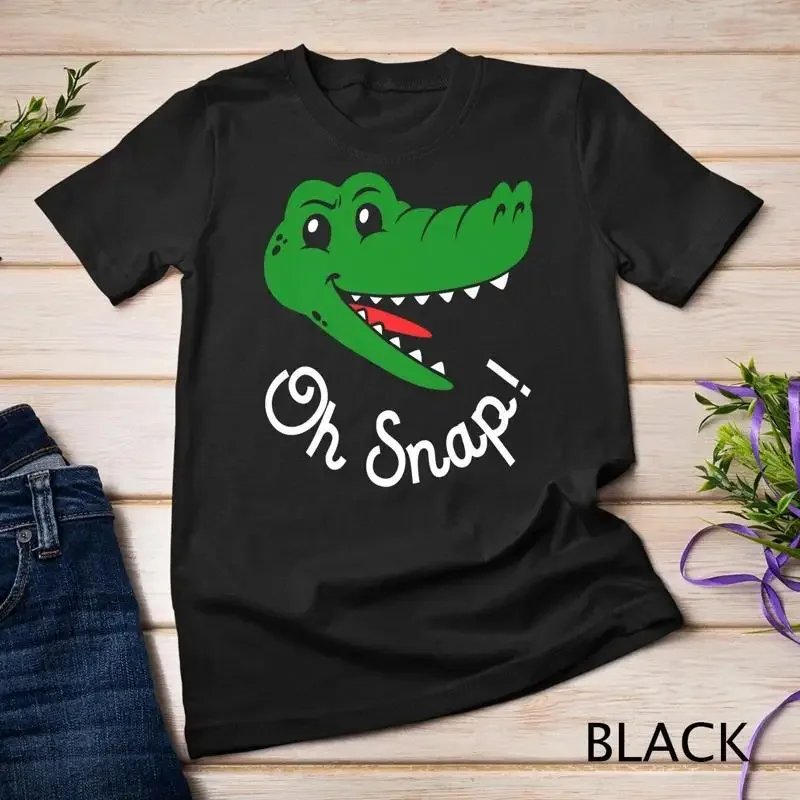 Oh Snap Funny Crocodile Alligator Pun Premium Unisex T shirt