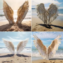 Mehofond Photography Background Summer Beach Angel Wings Adult Birthday Wedding Maternity Portrait Decor Backdrop Photo Studio