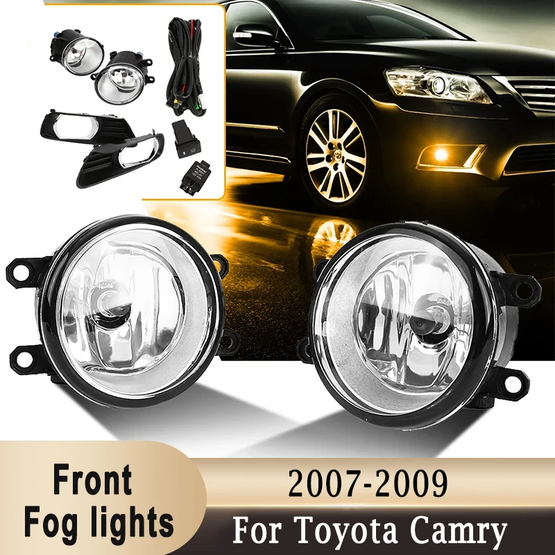 

Car Fog Light Assembly Front Bumper Driving Fog Light with Wire Harness H11 35W Bulb for Toyota Camry 2007-2009