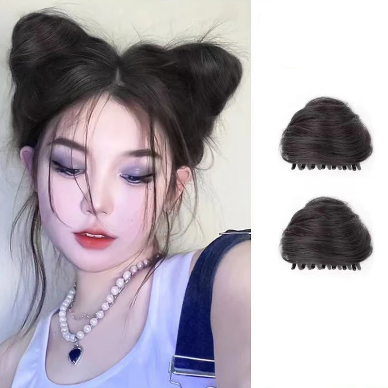 Fashion Synthetic Messy Curly Claw Hair Bun Chignon Hair Extensions Scrunchy Fake False Hair With Tail for Women Hairpieces