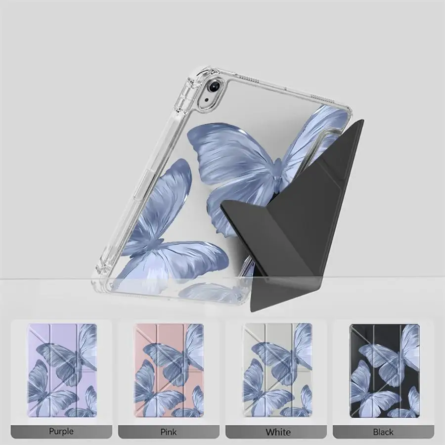 

Printed Butterfly Tablet Case For iPad Mini 6 7 Air 4 5 M3 M2 1 2 M4 11inch Pro 11th 10th 9th 8th 7th 12.9inch Pro 2025 Y-Fold