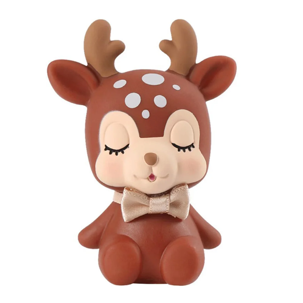 2 قطعة سيكا الغزلان كعكة الديكور naments الوردي عيد ميلاد سطح المكتب المنزل غرفة الطفل سيارة غير الصالحة للأكل ديكور المنزل هدية حلوة #3