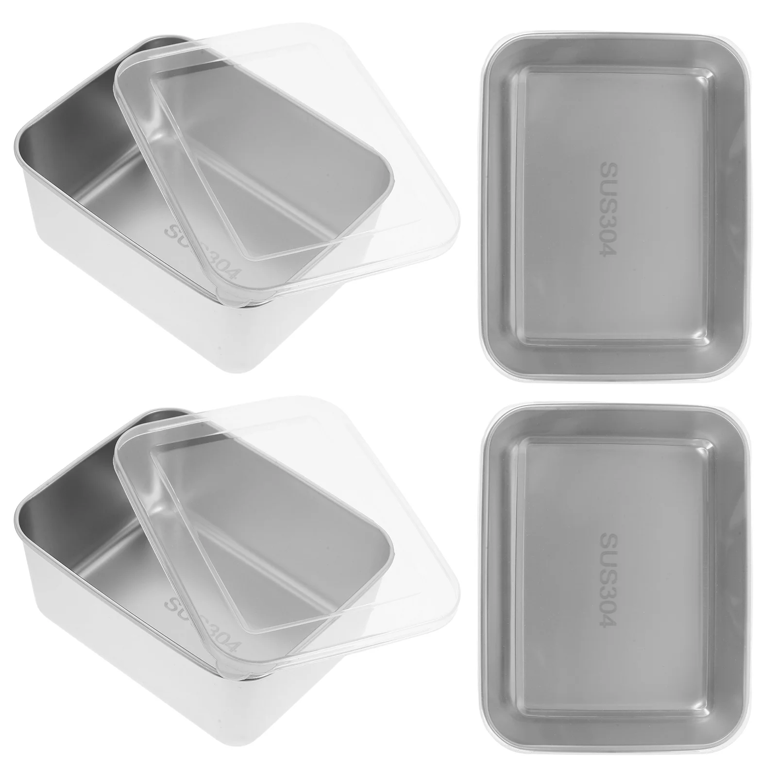 

Freezer Crisper Storage Bins with Lids Food Containers Jar Microwavable Silver Boxes
