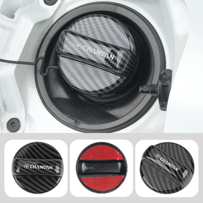 Car Fuel Tank Cap Carbon Fiber Petrol Box Cover Accessories For Changan CS75 CS35 CS15 CS95 RAETON CX70 CS55 Plus EADO