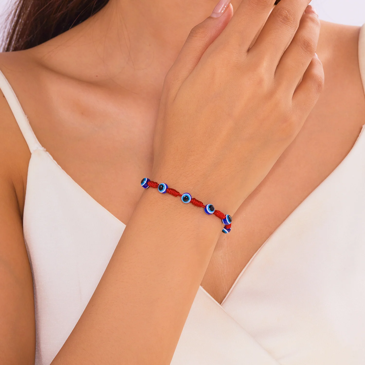 Neues Design 10 Stil Glück rotes Seil blau bösen Blick Armbänder für Frauen handgemachte geflochtene Paar Armbänder Amulett Freundschaft Schmuck – Detail 20