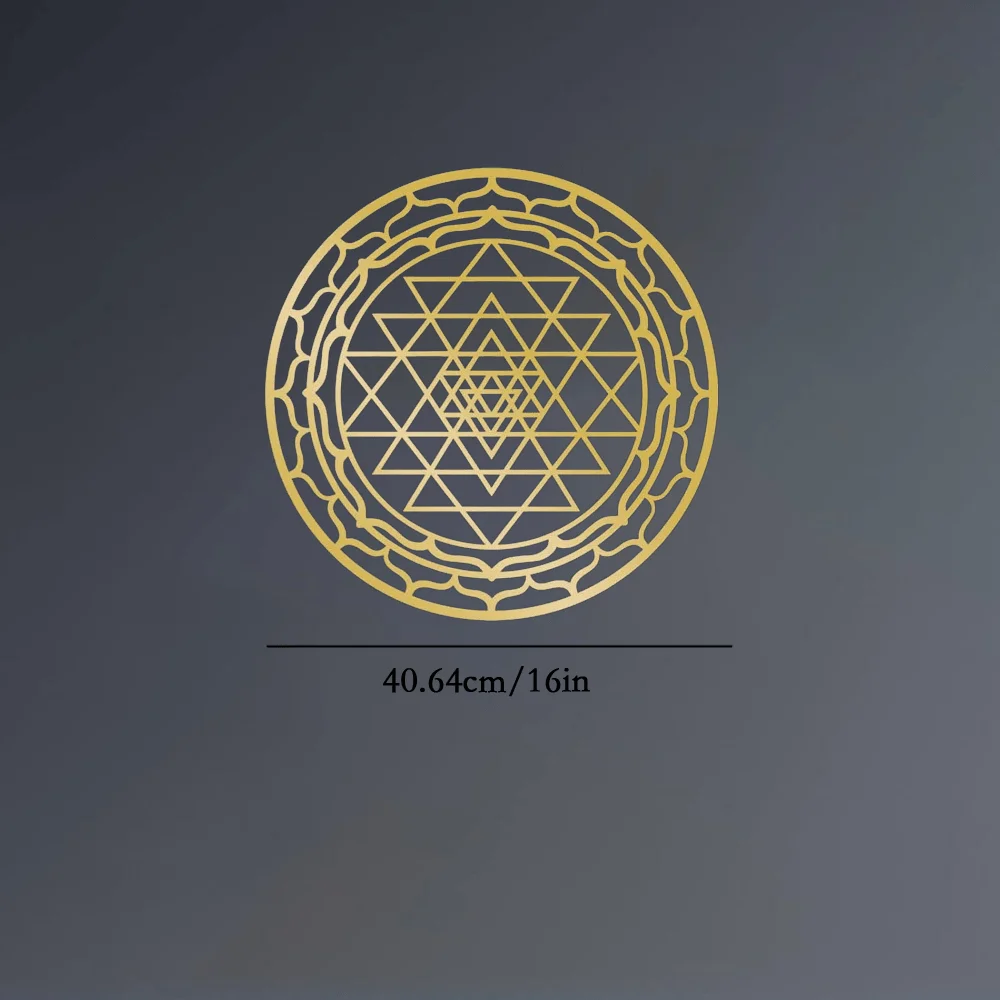 CIFBUY Metal Wall Art Sacred Yantra Mandala Sculpture Iron Hanging Decor for Living Room Meditation Rustic Gift Home Decor