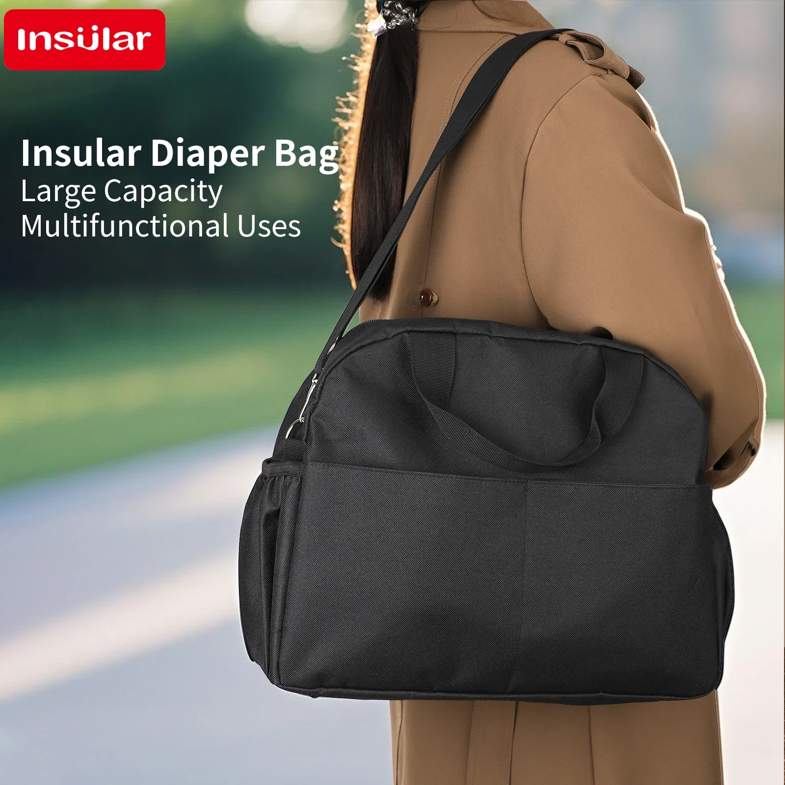 

Lady Function Single Shoulder Bags Waterproof Bottle Insulation Packet Stroller Hanging Package Large Capacity Mommy Pack Go Out