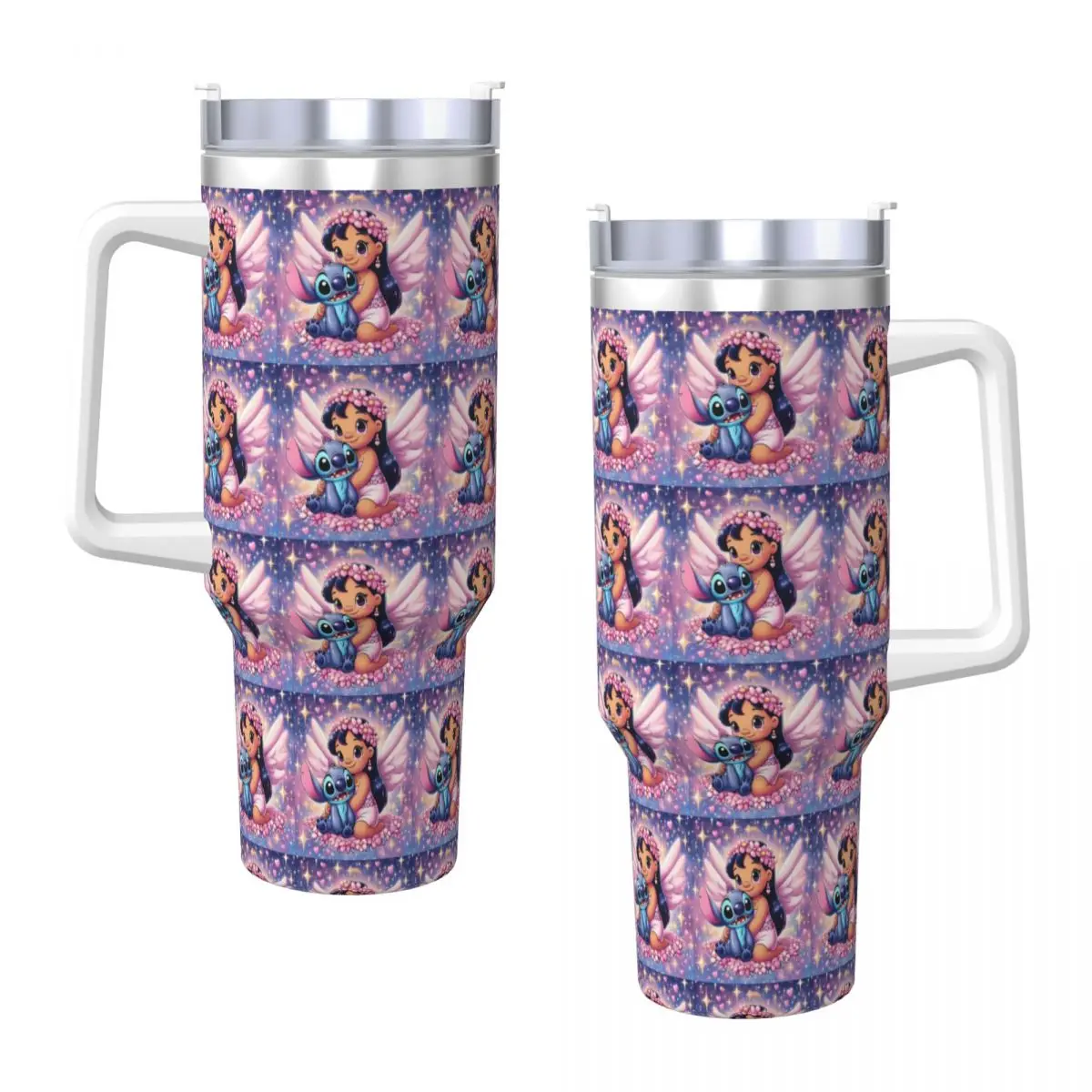 

Stainless Steel Tumbler Stitch Cartoon HD Printed Thermal Cups Portable Cold Drink Mugs Cup Camping Custom Water Bottle