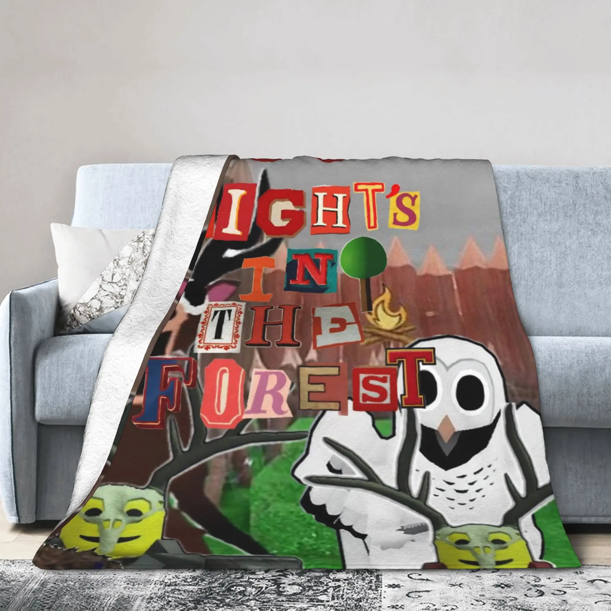 99 ليال في الغابة الفانيلا بطانية شتاء دافئ لينة رمي بطانية للطفل غرفة المعيشة مضحك المفرش أريكة غطاء سرير #3