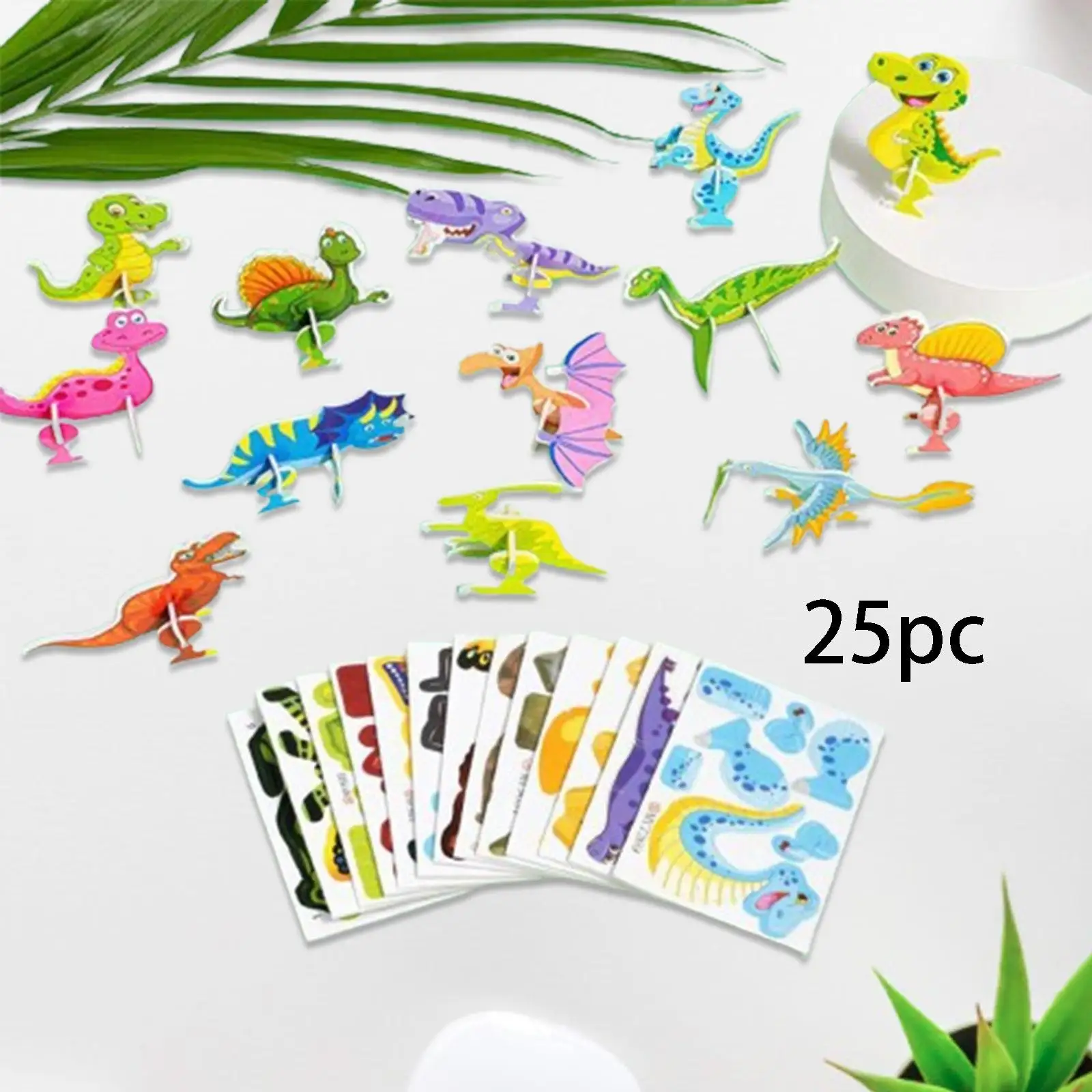 2-4Pack 3d Cartoon Puzzels Leren Activiteiten Fijne Motoriek Montessori