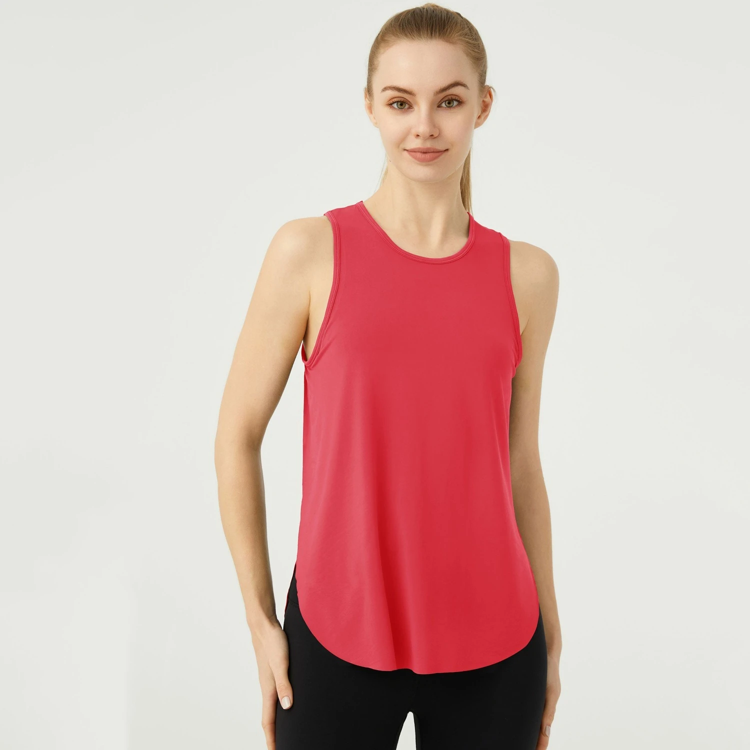 New Summer Sleeveless Yoga T-Shirt Women Loose Fitness Running Tank Top Breathable Quick Dry Gym Vest Female Workout Sport Shirt image 5