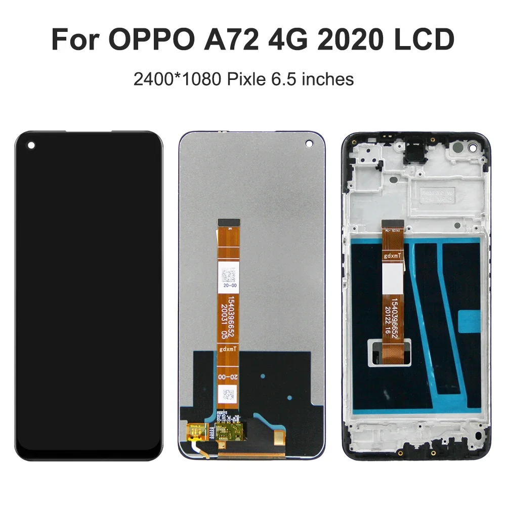 For  OPPO A52 A92 6.5\'\'For OPPO A72 4G 5G CPH2067 CPH2061 CPH2059 LCD Display Touch Screen Digitizer Assembly Replacement