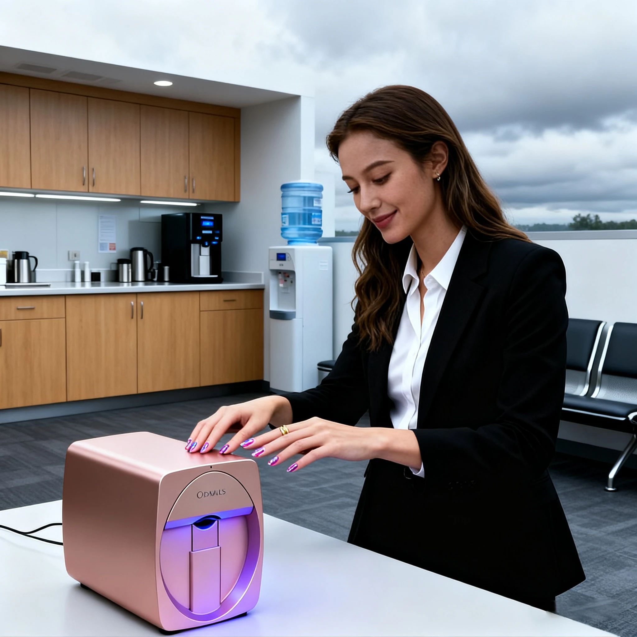 

3D-принтер для ногтей O2nails DIY: управление через мобильное приложение для создания и печати безграничного количества дизайнов для ногтей. Качество HD 2400DPI для домашнего и салонного использования