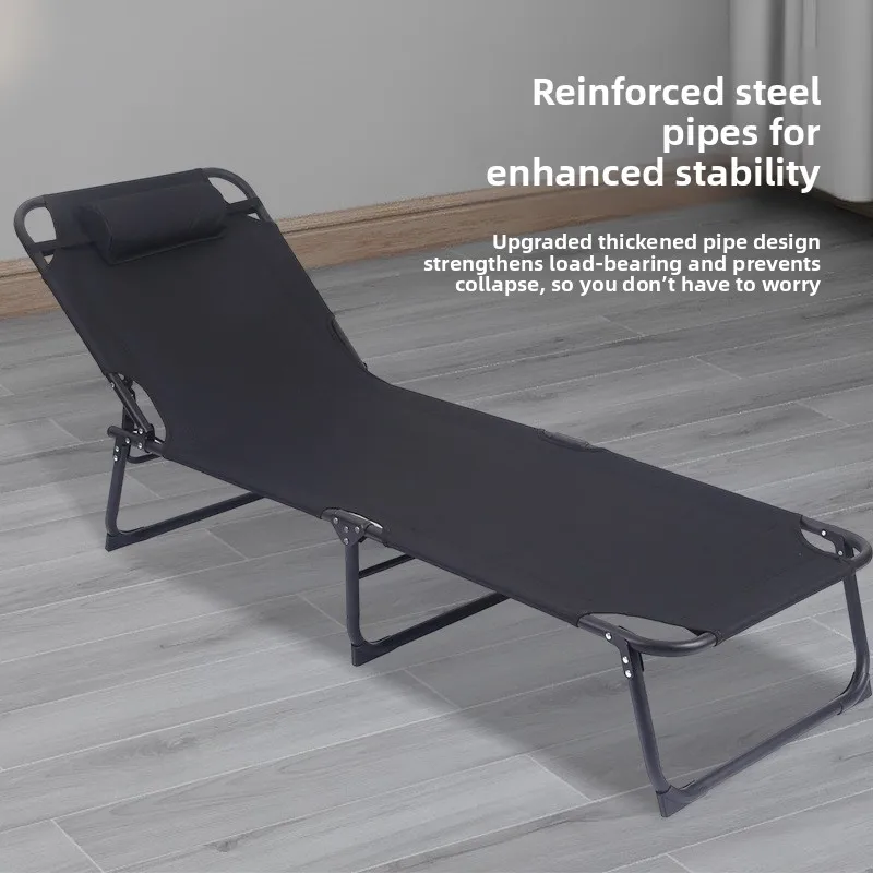 Stainless steel daily use single simple household folding portable office adult nap recliner