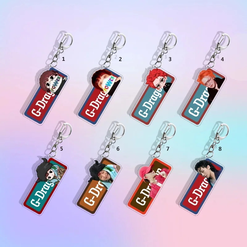 G-DRAGON Peripheral POWER Pendant Acrylic Key Chain Fans Collect Christmas Gift Holder Men Women Bag Accessories Arcane Keychain