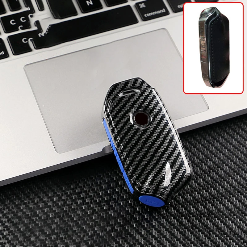 Carbon car key case For Kia Sorento MQ4 NQ5 Sportage Soul Telluride Cerato K5 K8 K900 Stinger Kawa K7 Premium Carnival Seltos EV