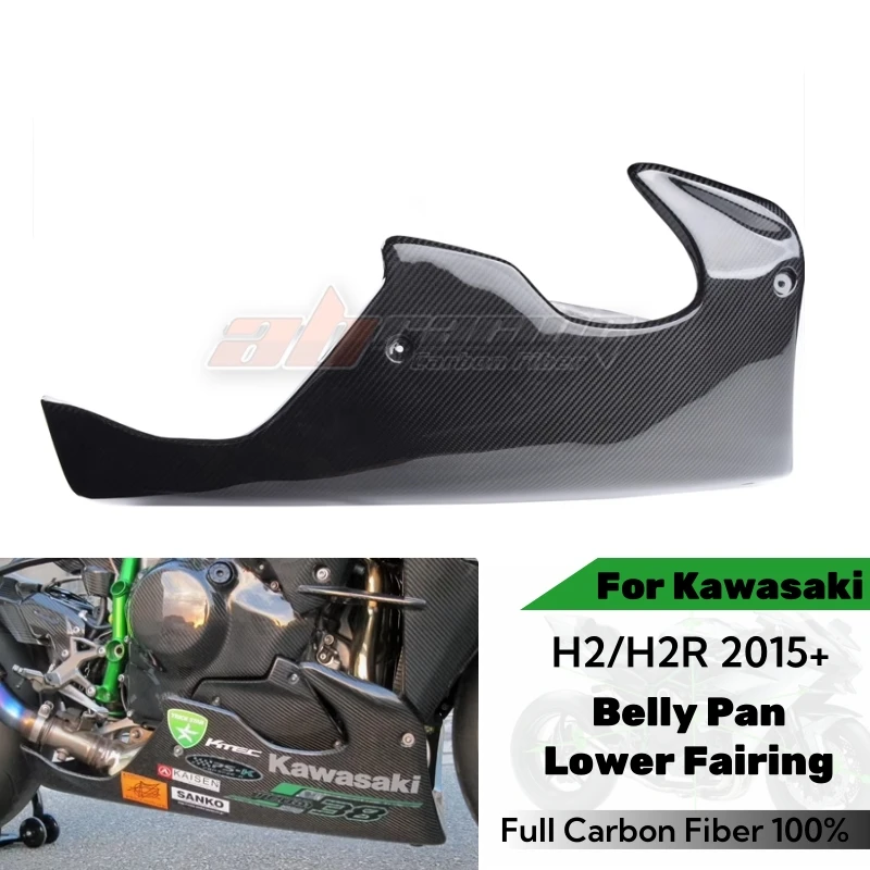 Lower Bottom Belly Panel Fairing For Kawasaki H2 2015+ Full Carbon Fiber 100%