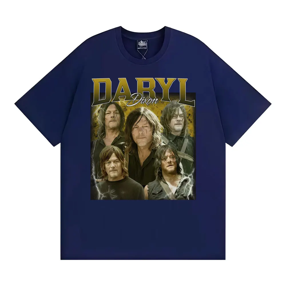 Daryl Dixon Vintage 90s Graphic Style The Walking Dead T Shirts Men Women Hot Sale Fashion Street T-shirt Vintage O-Neck T Shirt