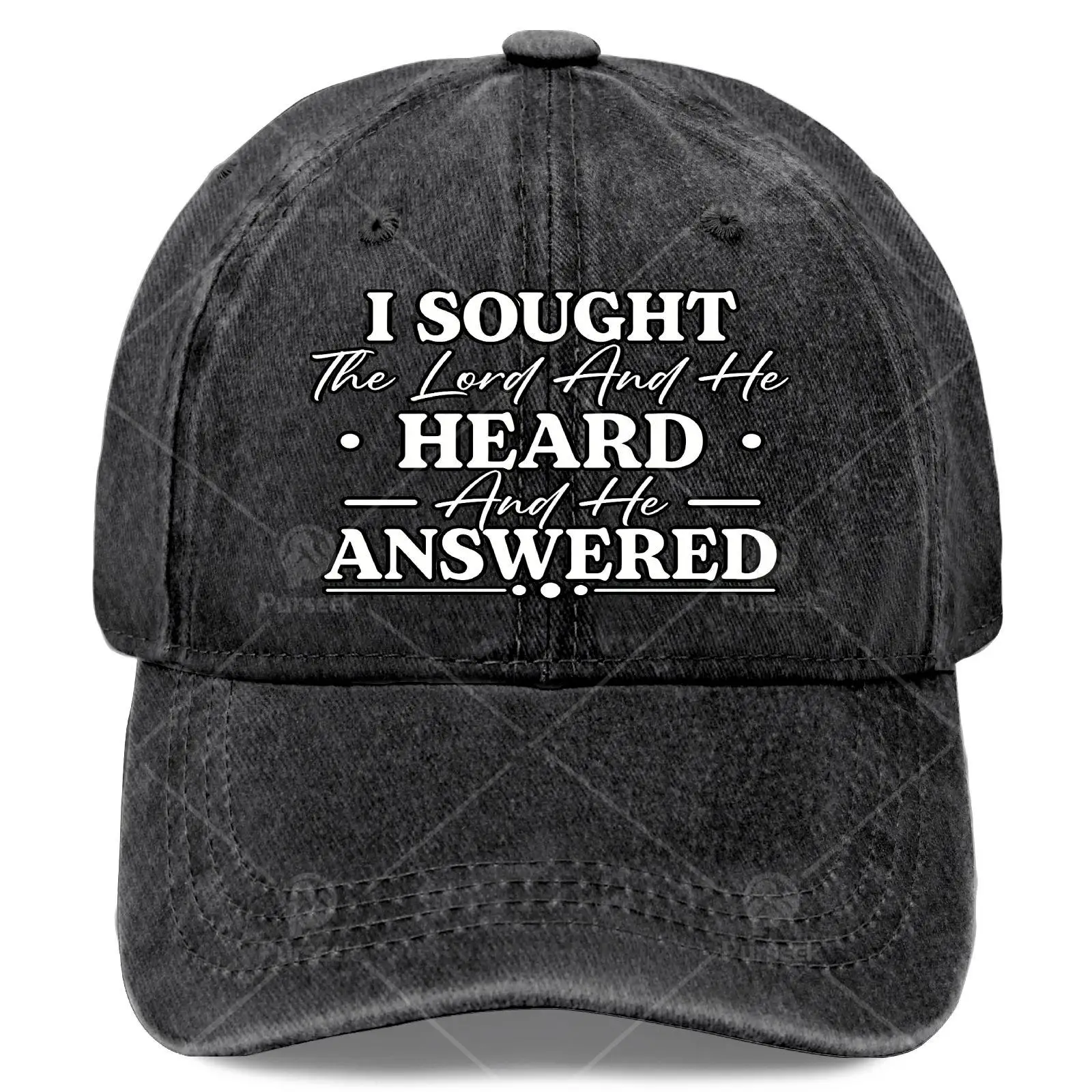 I Sought The Lord and He Heard and He Answered Christian God Baseball Hat