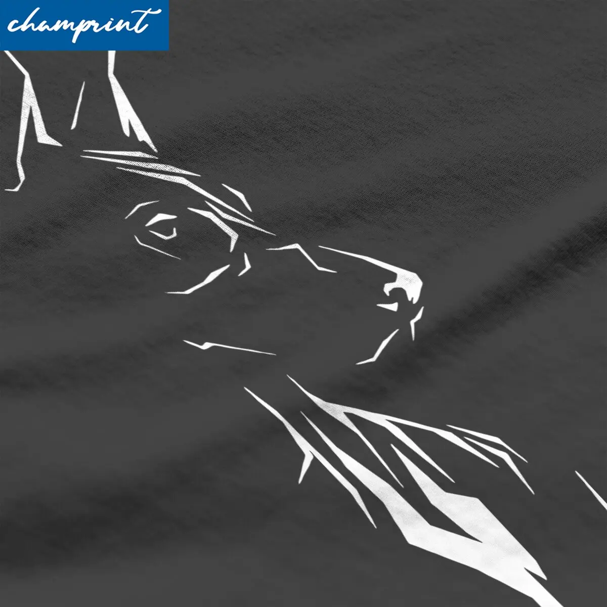 Doberman Silhouette T-Shirt for Men  Hipster 100% Cotton Tee Shirt Round Collar Short Sleeve T Shirts Plus Size Clothes