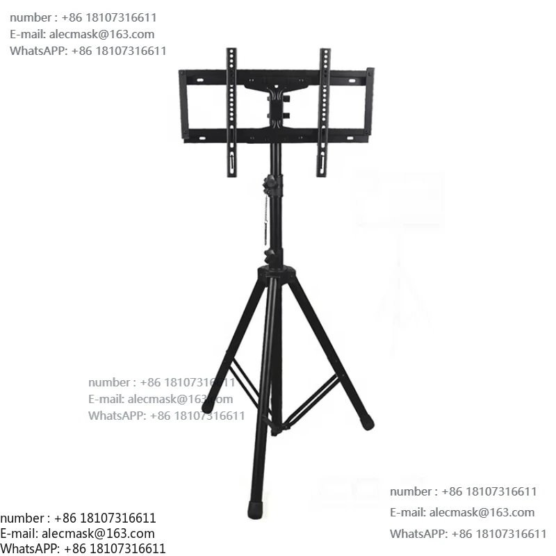

Tripod Portable Adjustable Rotary Tripod TV Monitor Stand Digital Signage 19 to 42 Inch Monitor (LCD-7), Black