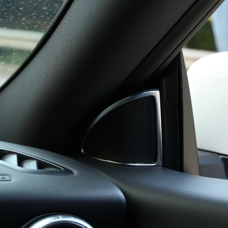 

For Mercedes Benz A Class GLA W176 X156 ABS Silver Car Door Audio Speaker Decoration Frame Trim Cover Interior Car Accessories