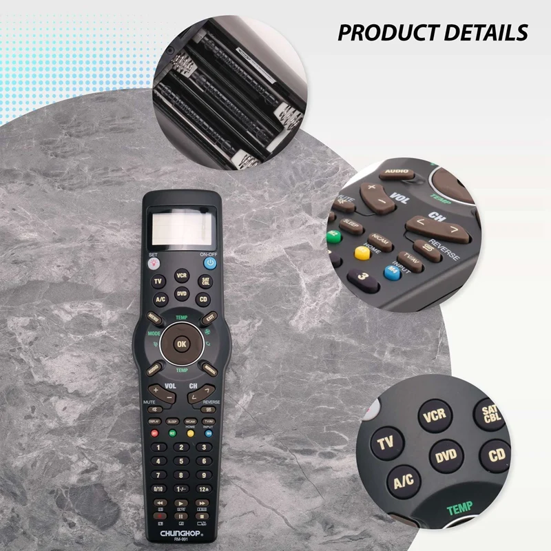 CHUNGHOP RM991 Smart Universal Remote Control Multifunctional Learning Remote Control For TV/TXT,DVD CD,VCR,SAT/CABLE And A/C