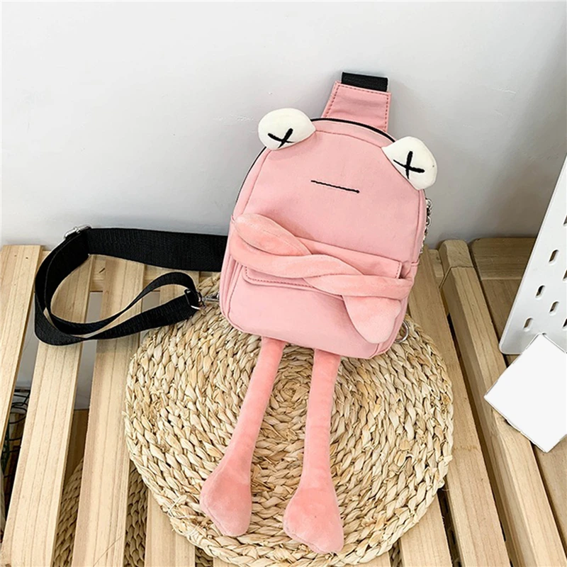 Women Cartoon Waist Bag Girl Chest Bags Cute Frog Female Shoulder Bag Travel Phone Pouch Coin Purse