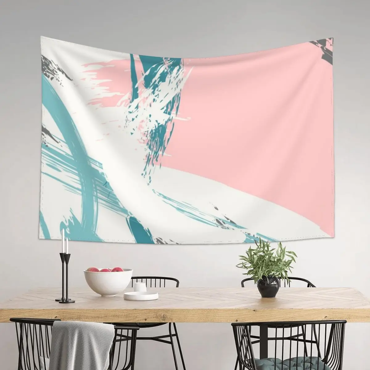 

Watercolor painting Pink blue pastel Tapestry Cute Room Decor Decoration Room Home Supplies Aesthetic Room Decor Korean Tapestry