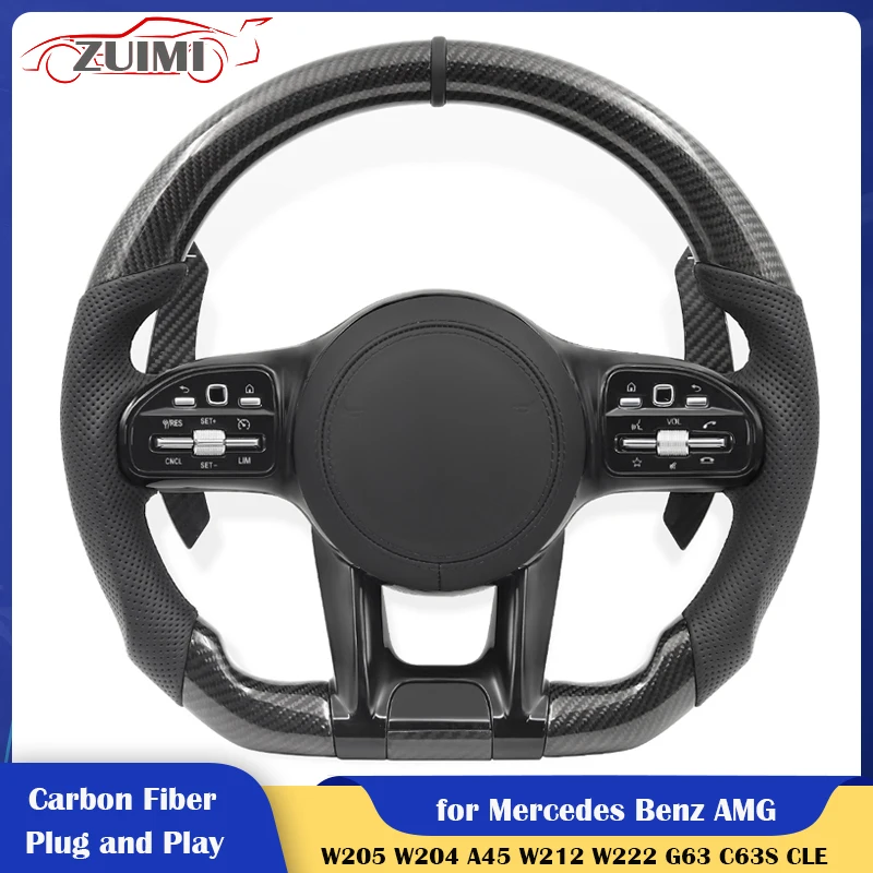 

Real Carbon Steering Wheel Full Set for Mercedes-Benz AMG A B C E S G V cls glc gle gls gla cla glk slc W204 W205 W212 W222 W221