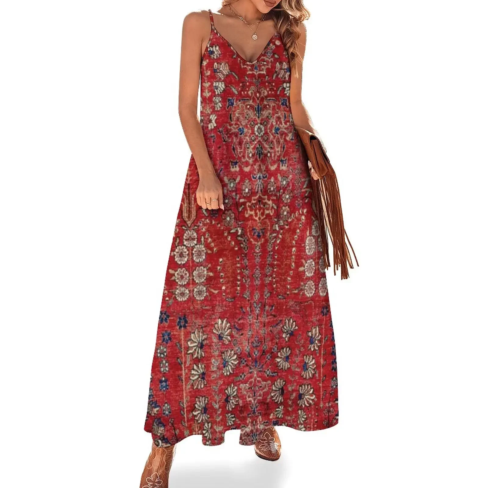 Sultanabad Arak West Persian Rug Print Sleeveless Dress evening dress clothing women summer 2024 party dresses women Dress