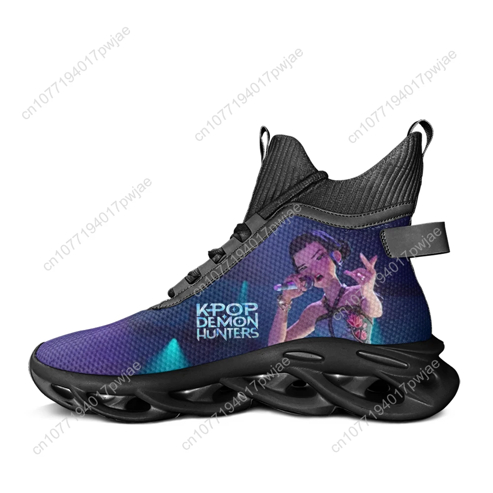 أحذية KPop Demon Hunters Zoey عالية الجودة أحذية رياضية مسطحة للرجال والنساء أحذية رياضية للمشي لمسافات طويلة والسفر أحذية جري خفيفة الوزن أحذية مخصصة