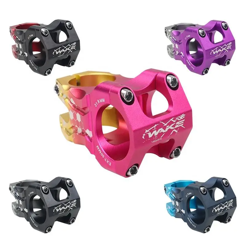 

WAKE New Titanium Short Stem Riser Bicycle Stem 31.8mm 50mm Bike Aluminum Alloy Handlebar Riser Mtb Road Stem