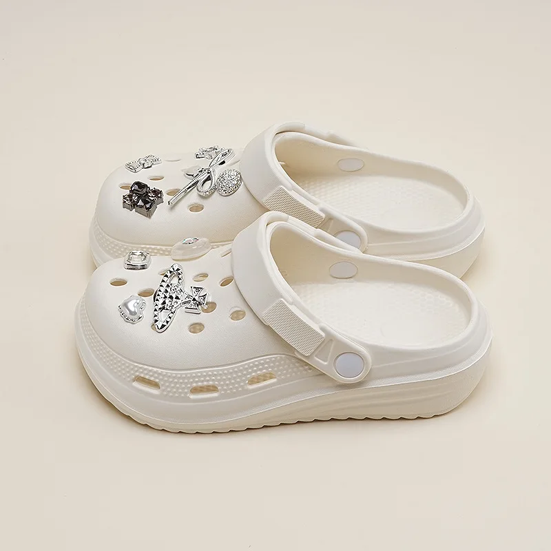 

Новинка 2026: Летние уличные сабо-клоги с закрытым носком, на толстой подошве, дышащие, износостойкие, без застежек