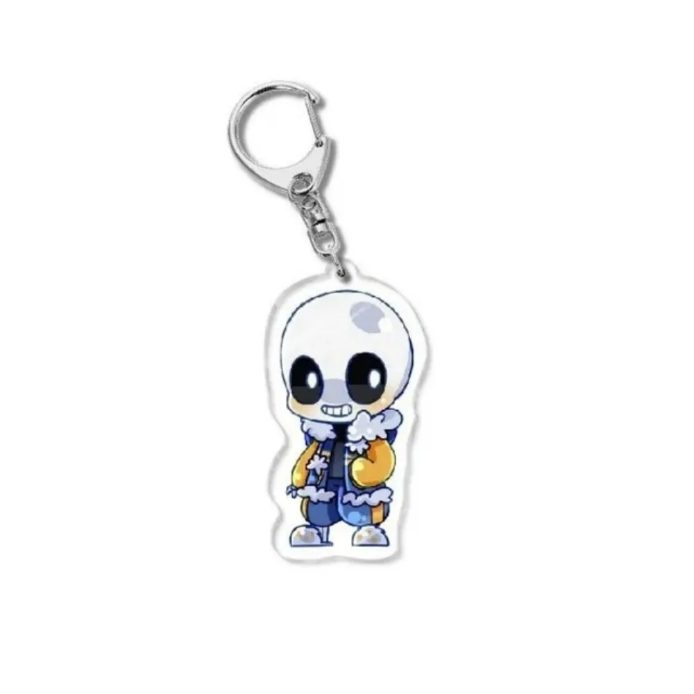Брелок для ключей игры Undertale Sans Flowey Papyrus Asriel, аксессуары для косплея, акриловый кулон Chaveio, значок с героями мультфильмов, фанаты Gif