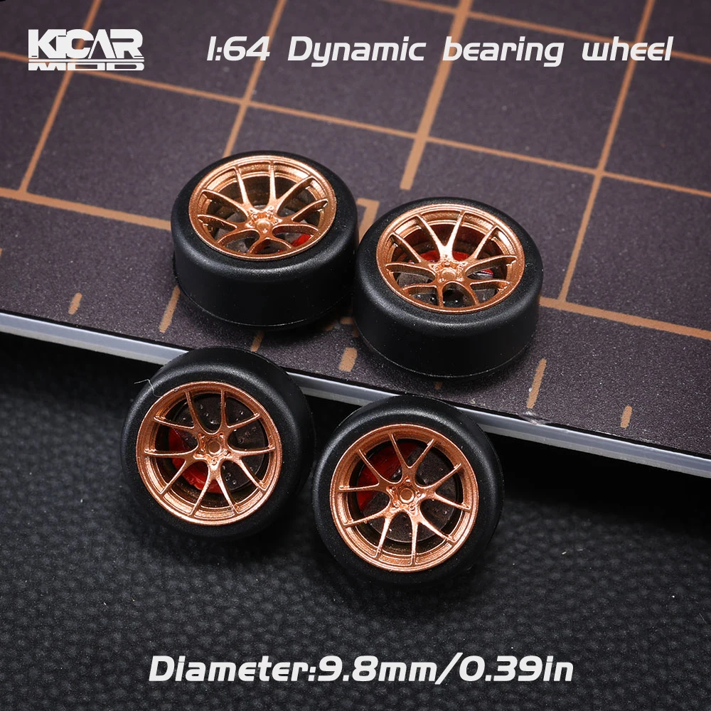 1/64 Maßstab Harz-Lagerräder Gummireifen Bremsscheiben-Set für Tomica Diecast-Autos Modifizierungsteile – Detail 16