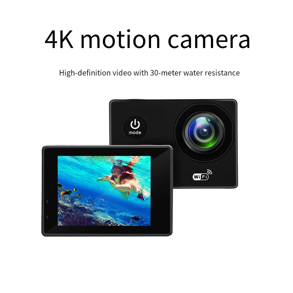

Новая экшн-камера Ultra HD 4K, 30 кадров в секунду/170D, подводный шлем, водонепроницаемый 2,0-дюймовый экран, Wi-Fi, пульт дистанционного управления, спортивная видеокамера