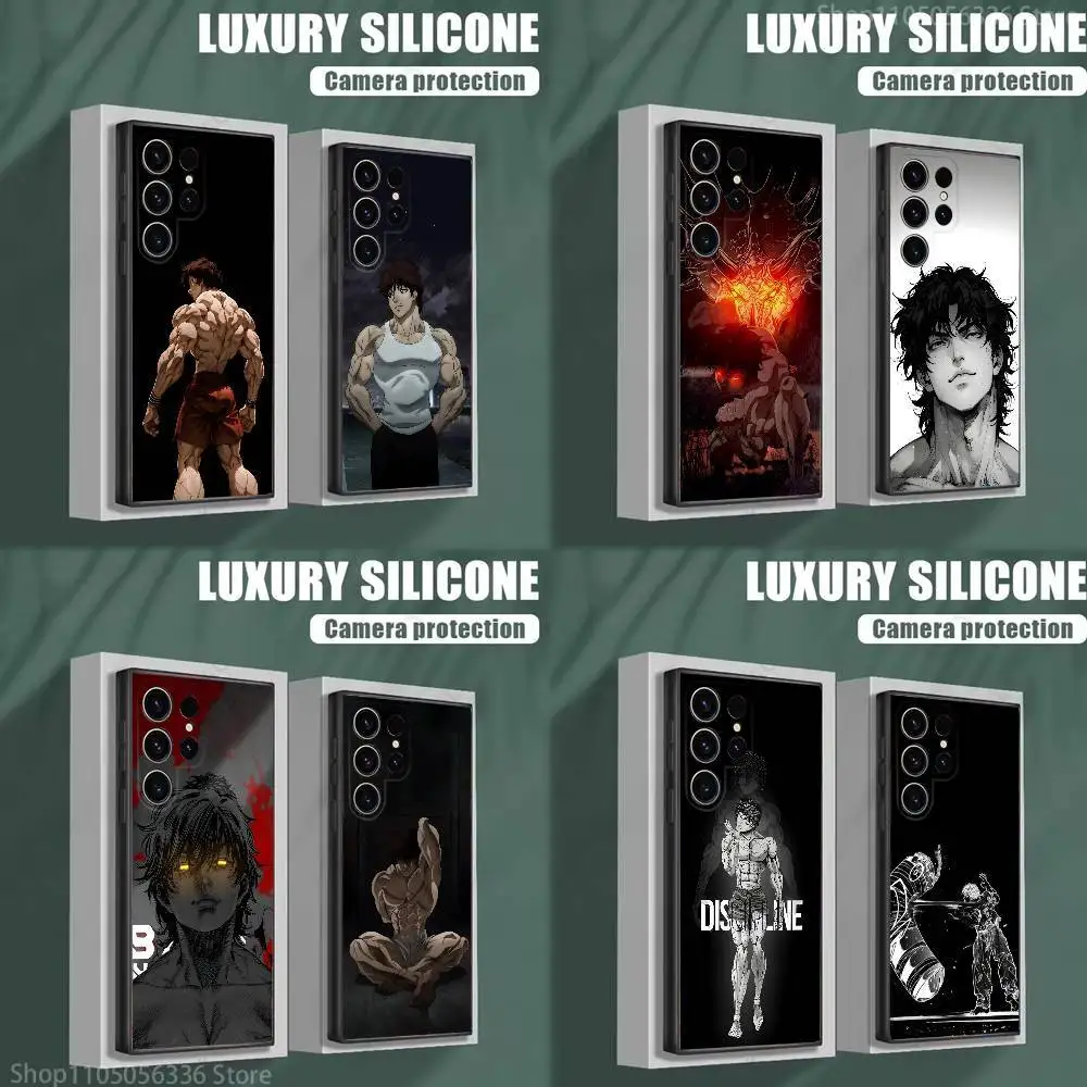 

Baki Anime H-Hanma Phone Case For Samsung S25,S24,S23,S22,S21,S20,S10,Ultra,Plus,Lite,FE,Soft Silicone Black Cover