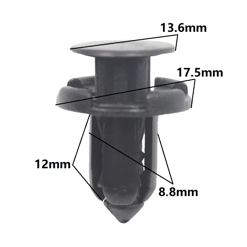 

500 шт., крепеж для автомобильного бампера Honda