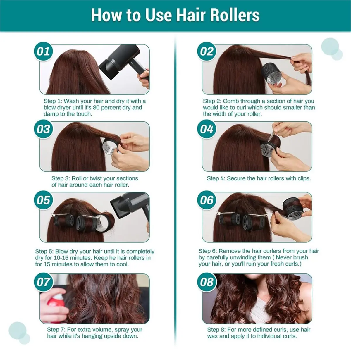 [NEW] Hair Rollers for Blowout Look, 38 Pcs Self Grip Hair Rollers Set with 4 Sizes, 12 Pcs Hair Clips, Comb and Storage Bag