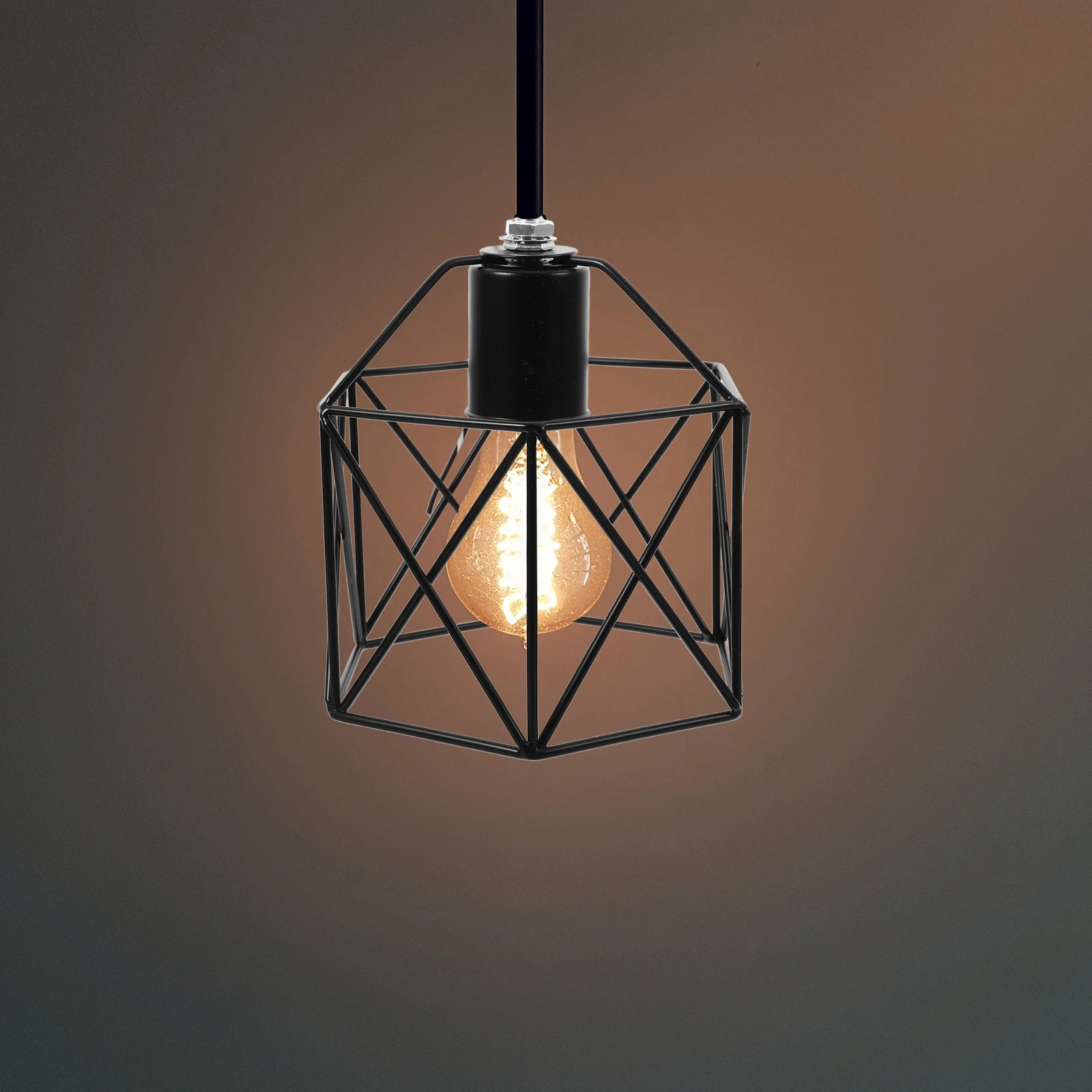 

1pc Sturdy Iron Ceiling Lamp Industrial Style Overhead Light Decorative Indoor Flush Mount Fixture Durable Rustproof for Hallway