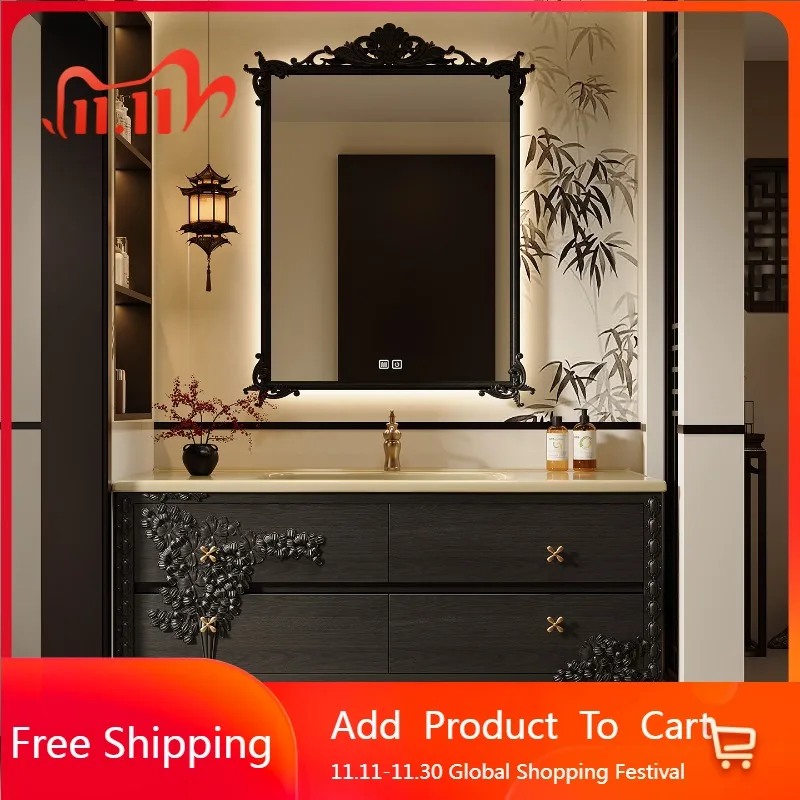 

Luxury China Cupboard Storage Toilet Drawers Skincare Wooden Partitions Sink Cupboard Makeup Vanity Gabinete Trendy Furniture